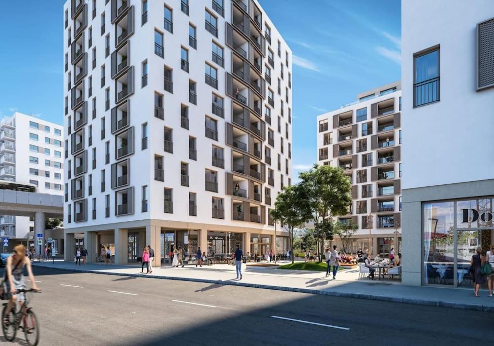 Donaublick Oasis: Stylische Wohnung Wien Eksteriør billede